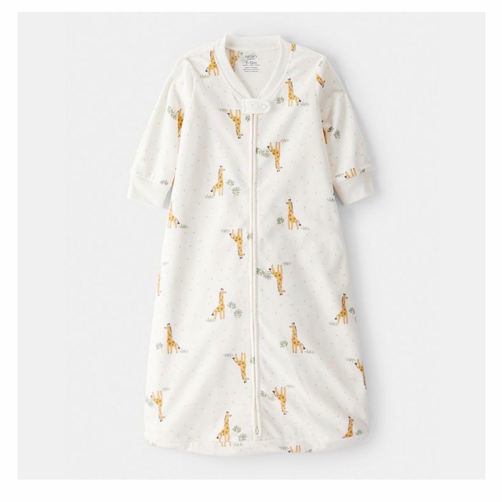 Carter's Cream Sleep Sack with Yellow Giraffe Print